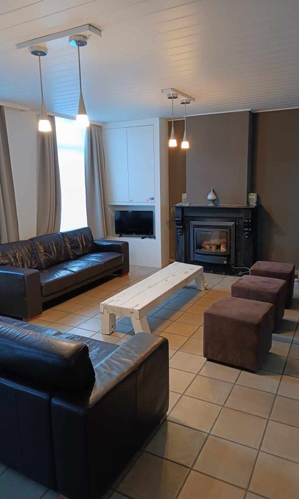 Gemuetliche Sitzecke im Ferienhaus De Blauwer, Poperinge, Westflandern.