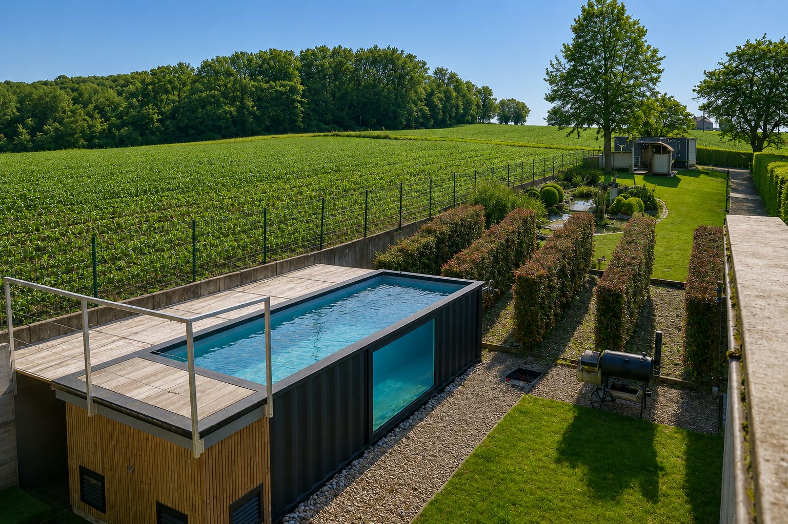 Geniet van het zwembad en het weidse uitzicht bij de Vrijstaande woning in Geraardsbergen, Oost-Vlaanderen, ideaal vakantiehuis in Belgi.