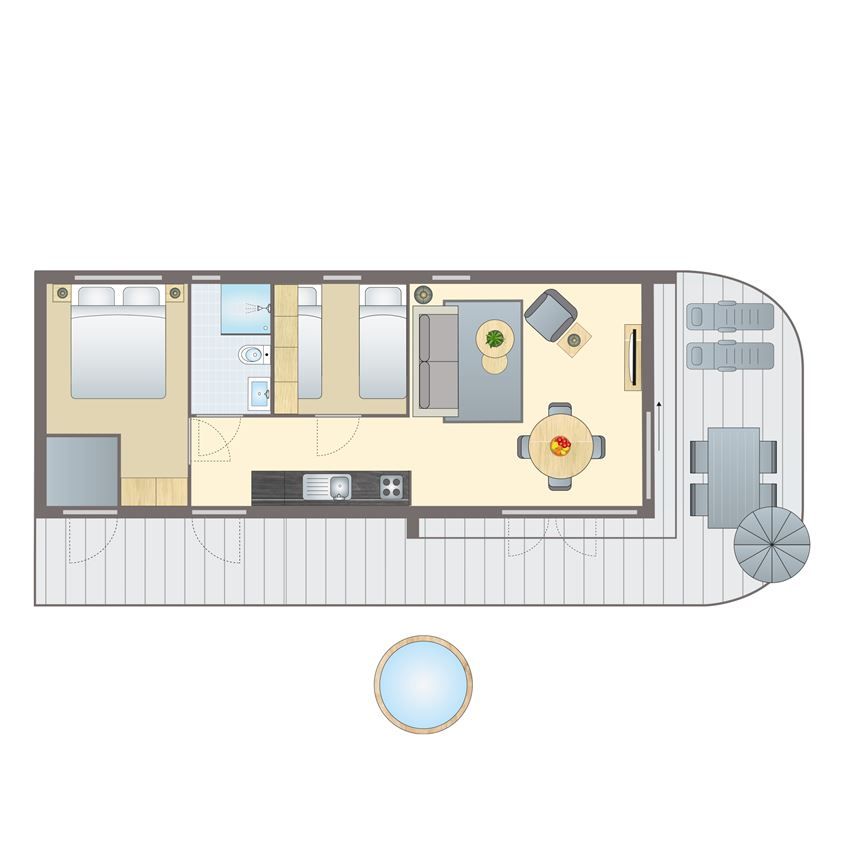 Unterkunft 082926 - Bungalow Namur - 4-persoons lodge | 4BE1