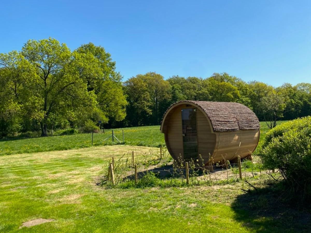 Geniessen Sie die Ruhe in "La Nouvelle Marquisette", einer einzigartigen Glamping-Lodge inmitten der gruenen Natur von Houyet in den Ardennen, Belgien.