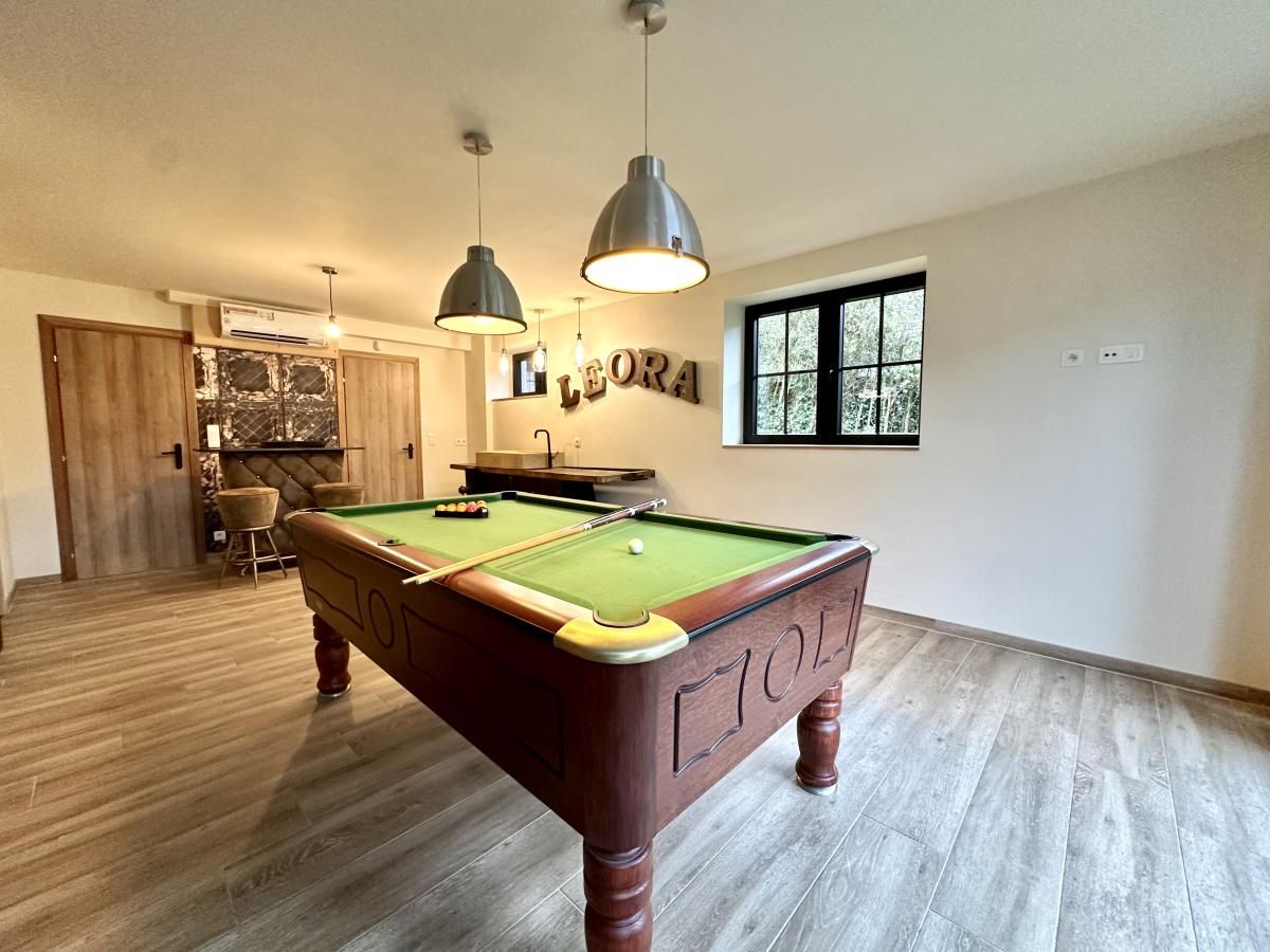 Relax in the luxurious sauna of Leora Cosy, a vacation home in Membre, Ardennes, Belgium, surrounded by serene nature.