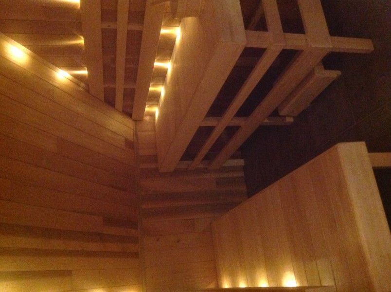 Ontspan in de sauna van Casa Nouche vakantiehuis in Engreux, Ardennen, Belgi.