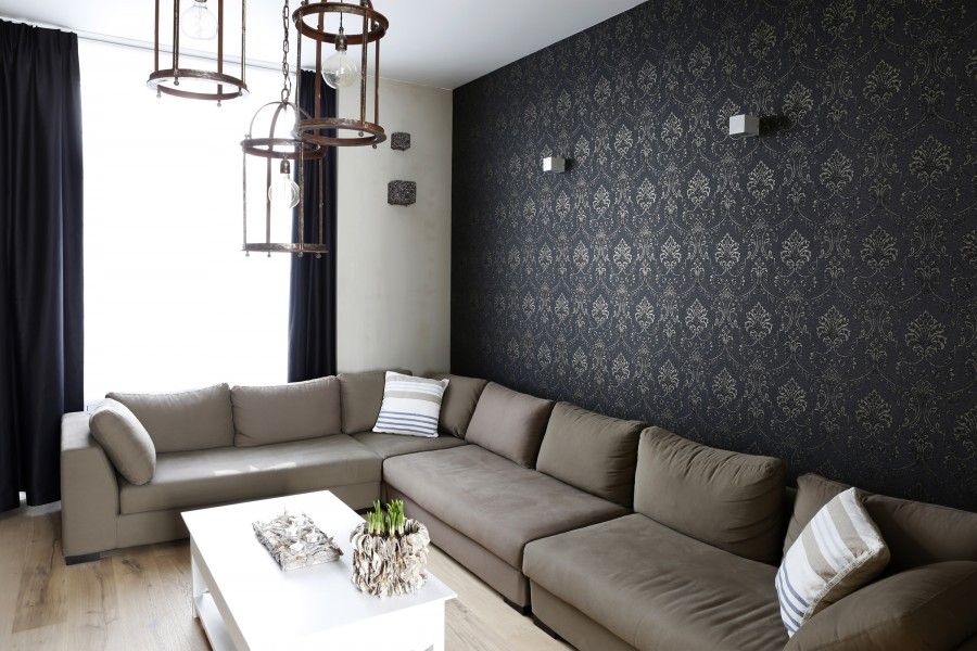 Gezellige woonkamer in De Zeester appartement Oostende, Belgische kust met comfortabele banken.