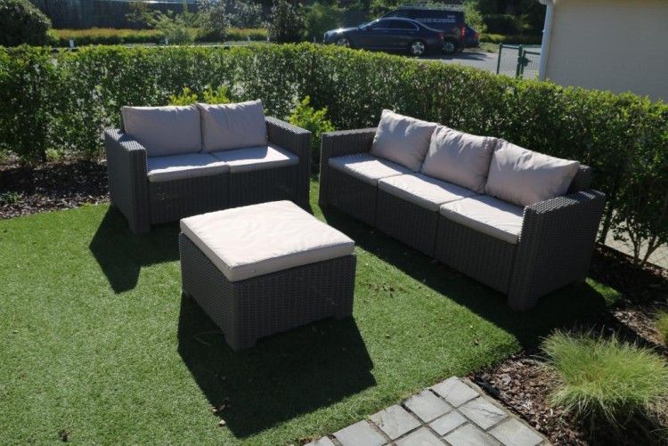 Garten in der gruenen Umgebung von Cottage 13 Dune Golf, Oostduinkerke, belgische Kueste, Ferienhaus.