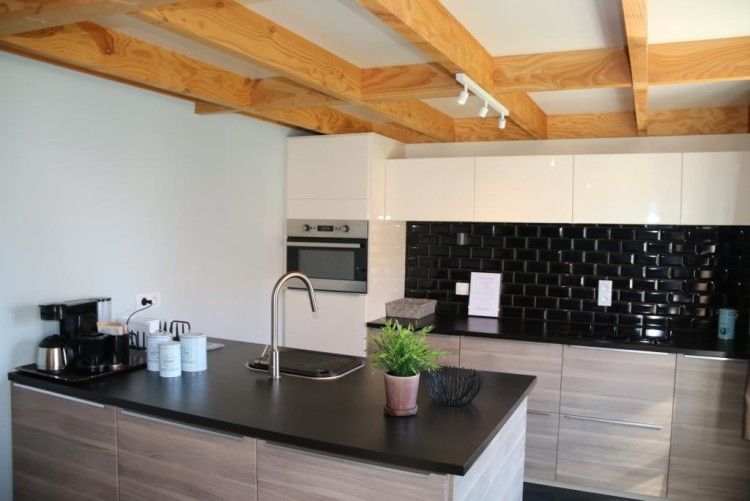 Stilvolle Kueche in Cottage 13 Dune Golf, Oostduinkerke, Belgische Kueste, Ferienunterkunft.