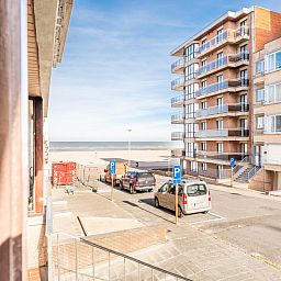 Uitzicht vanaf Apollo Gelijkvloers in Koksijde, vakantiehuis dichtbij het strand van West-Vlaanderen, Belgie.
