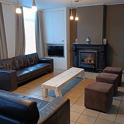 Gemuetliche Sitzecke im Ferienhaus De Blauwer, Poperinge, Westflandern.