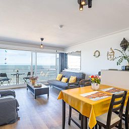 Gemuetliches Wohnzimmer von Rubens - 0602 in Middelkerke, Westflandern, Ferienhaus mit Meerblick und sonnigem Balkon.