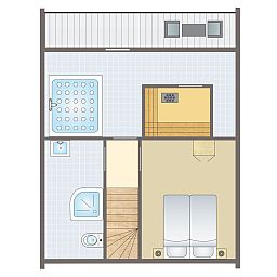 Plattegrond van Mooi Zutendaal 4-persoons bungalow 4C in Limburg, Belgie, met moderne indeling en comfortabele voorzieningen.