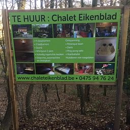 Informatiebord van Chalet Eikenblad, vakantiehuis in Durbuy, Ardennen, Belgi.