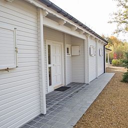 Front view of the Cottage in Erezee, a charming cottage in the Ardennes, Luxembourg, Belgium, surrounded by nature.