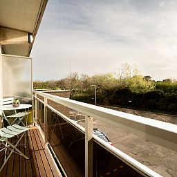 Enjoy the view from the balcony of Apartment Astrid 62/101 in Bredene, Belgian coast, ideal for a relaxing vacation.