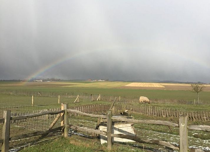 Das Ferienhaus in Dranouter bietet malerische Aussichten auf die Landschaft in Westflandern, Belgien.