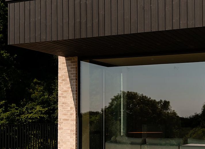 Wunderschoene Aussicht auf die Natur rundherum Ferienhaus in Heuvelland, Westouter, Westflandern, Belgien.