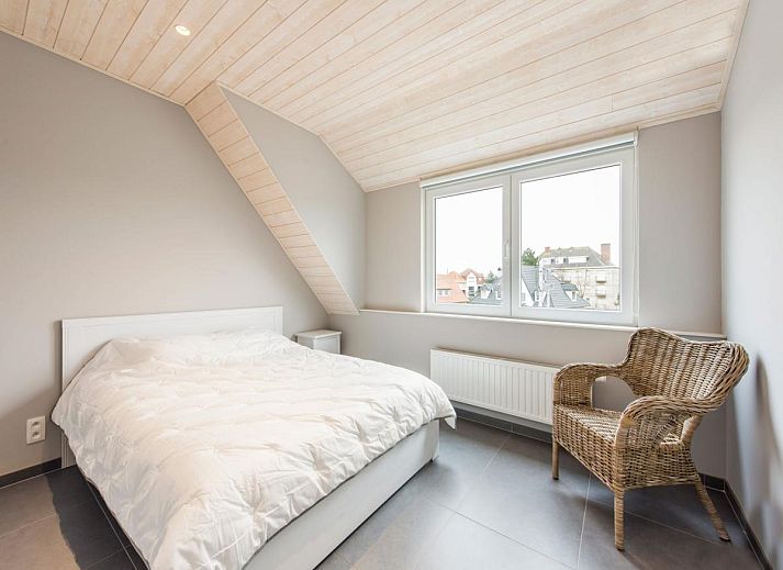 Exterior of vacation home La Vachequirit in Koksijde, West Flanders, with spacious terrace and modern architecture.