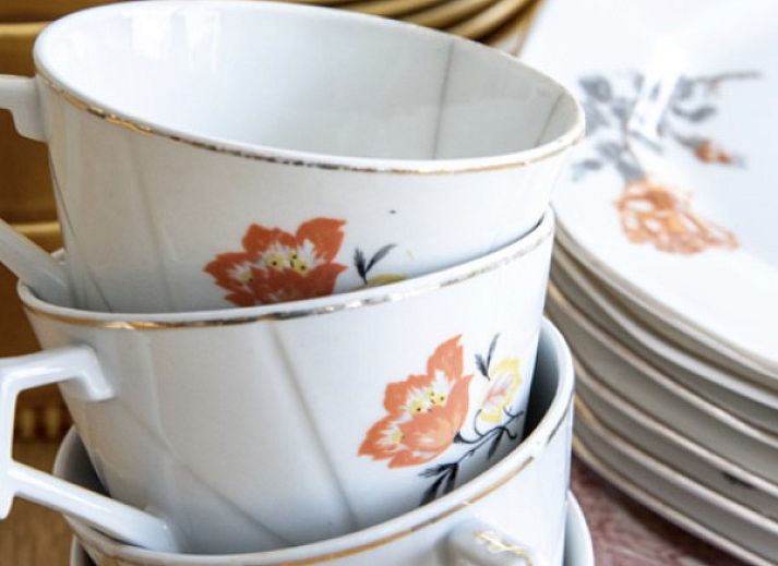 Heller Eingang zum Ferienhaus 't hov in Passendale mit stilvollem Fliesenboden und modernen Moebeln.