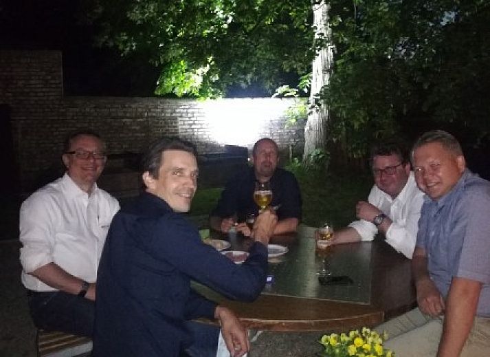 Historische Fassade des Gaestehauses Skindles, Ferienhaus in Poperinge, Westflandern.