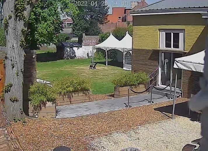 Historische Fassade des Gaestehauses Skindles, Ferienhaus in Poperinge, Westflandern.