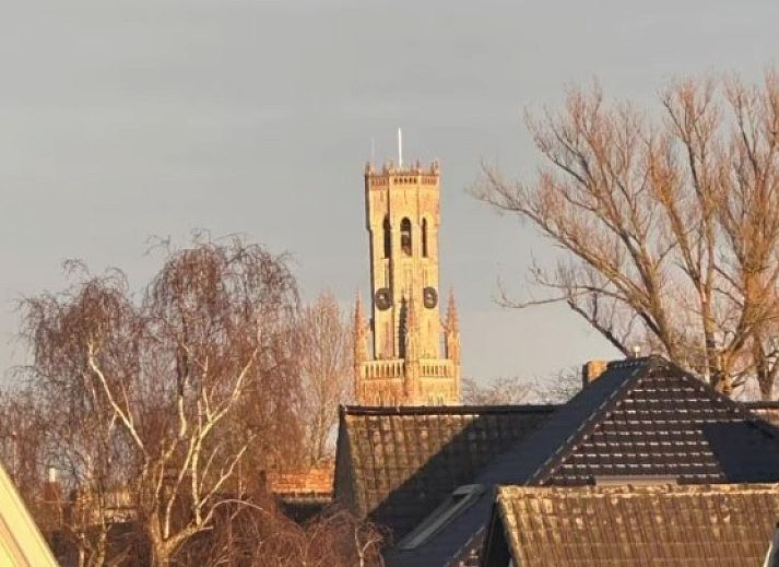 Stilvolles Wohnzimmer der Wohnung Memling in Sint-Andries, Westflandern, mit moderner Kueche und gemuetlicher Sitzecke fuer einen entspannten Aufenthalt.