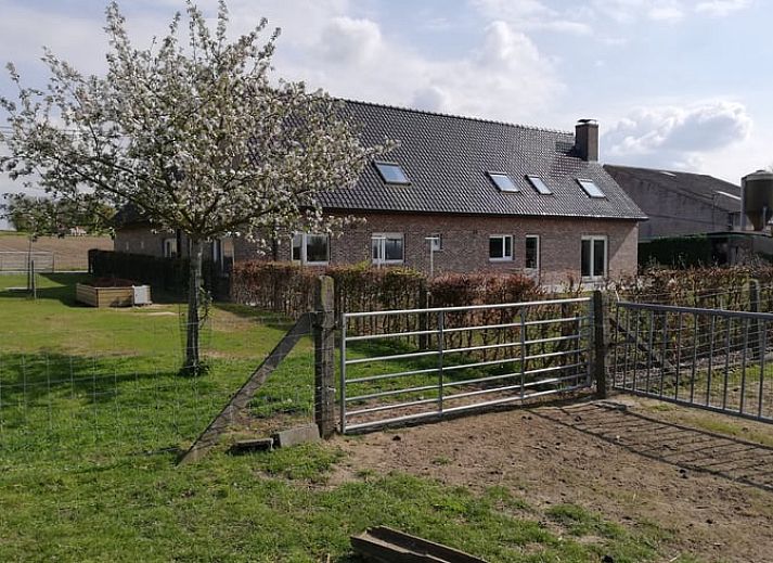Vakantiehuis in Ingooigem, West-Vlaanderen met groene tuin en bomen, ideaal voor een ontspannen verblijf in Belgie.