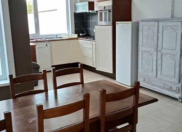 Gemuetliches Wohnzimmer im Ferienhaus De Blauwer in Poperinge, Westflandern.