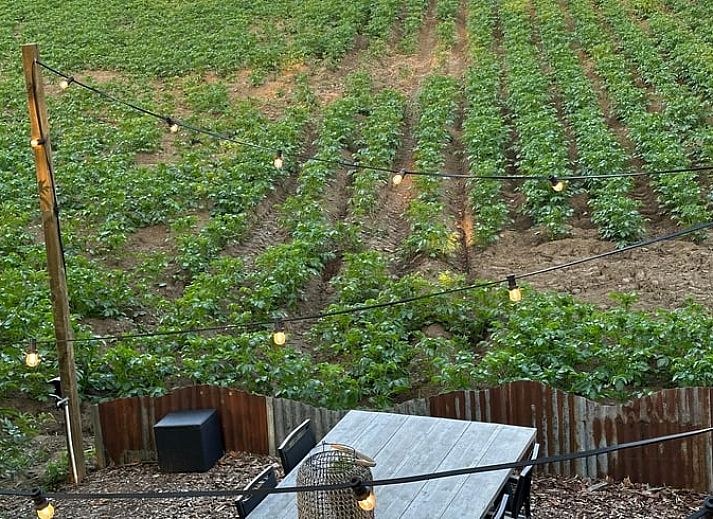 Knusse zithoek in Vakantiehuis in Loker, West-Vlaanderen, ideaal voor ontspanning met uitzicht op de tuin.