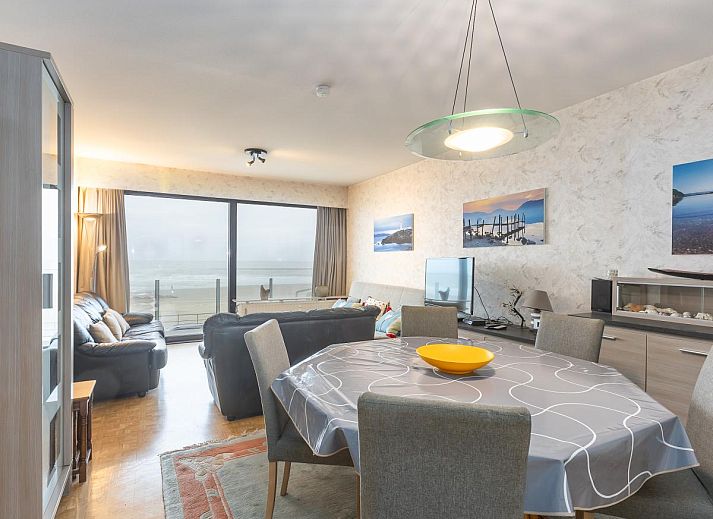 Gemuetliches Wohnzimmer in De Rede 2 - 0104 + Park. 30, Ferienhaus in Middelkerke, Westflandern, mit herrlichem Meerblick.