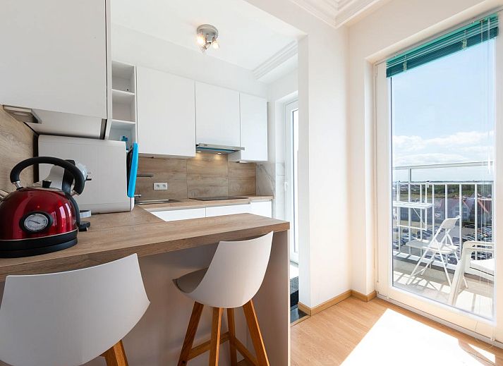 Helles Wohnzimmer im Ferienhaus "Sunflower - 0705" in Middelkerke mit weitem Blick ueber Westflandern und moderner Einrichtung.