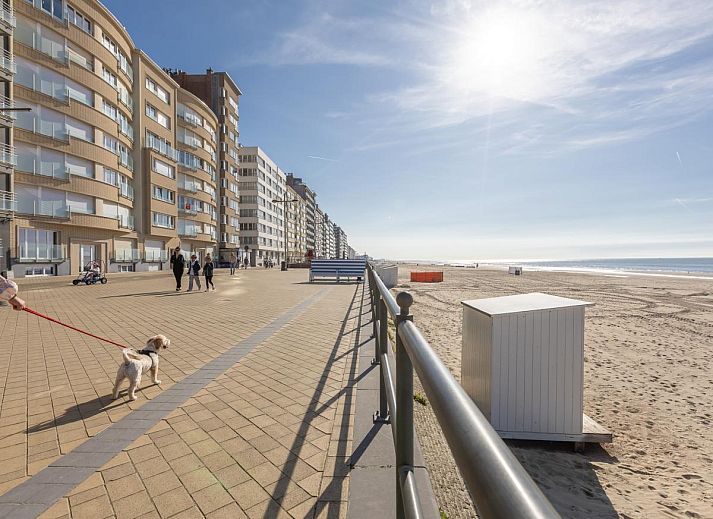 Gemuetliches Wohnzimmer im Ferienhaus St. Raphael - 0302, Middelkerke, Westflandern, mit moderner Einrichtung und einer bequemen Sitzecke.