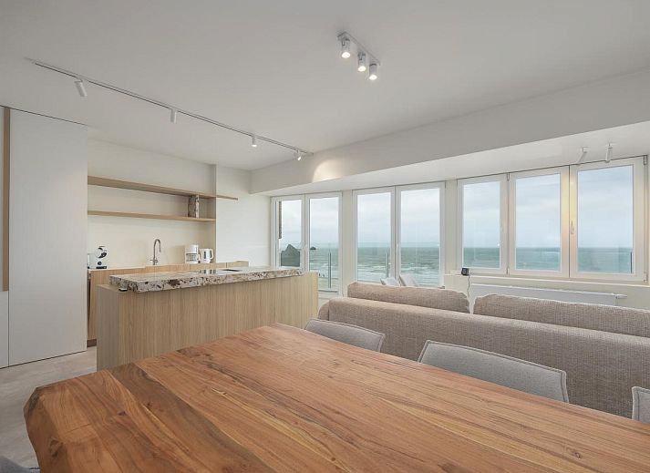 Moderne Kueche im Ferienhaus Bel Air - 0201 + Box 15 in Middelkerke, mit Meerblick in Westflandern, Belgien.