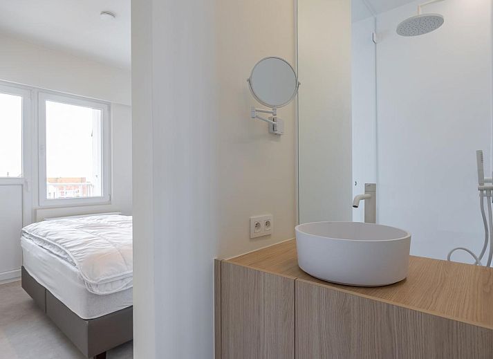 Moderne Kueche im Ferienhaus Bel Air - 0201 + Box 15 in Middelkerke, mit Meerblick in Westflandern, Belgien.