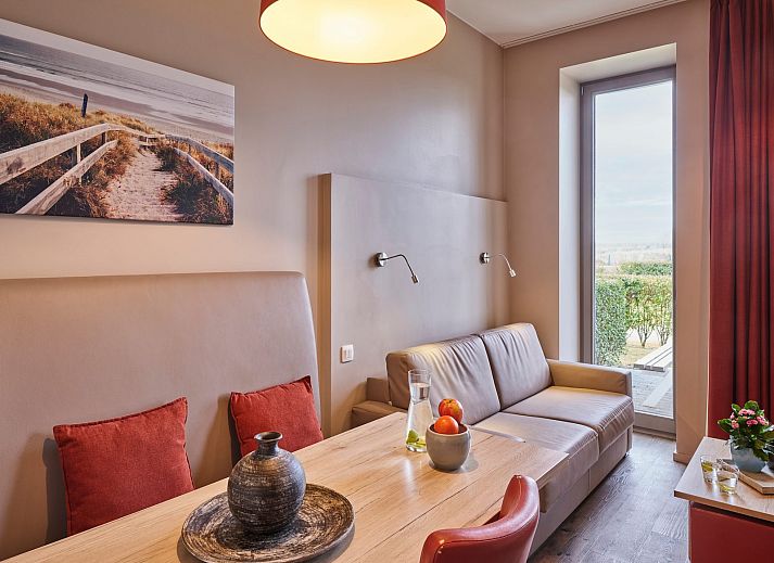 Moderne Kueche in Family Studio fuer Familien in Middelkerke, Westflandern, ideales Ferienhaus fuer 2 Erwachsene und 3 Kinder.