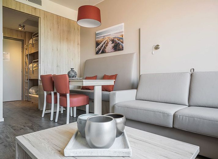 Moderne Kueche in Family Studio fuer Familien in Middelkerke, Westflandern, ideales Ferienhaus fuer 2 Erwachsene und 3 Kinder.