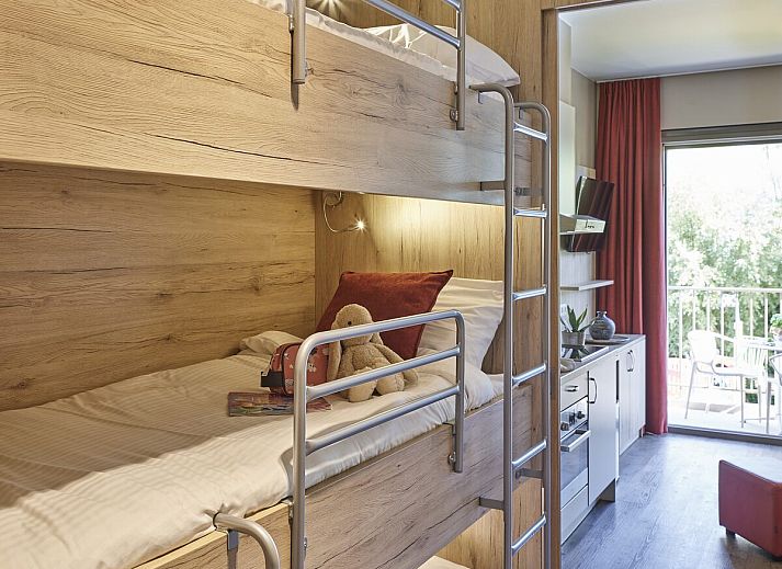 Gemuetliches Innenstudio fuer Familien in Middelkerke, Westflandern. Ideales Ferienhaus fuer Familien mit Blick auf den Garten.