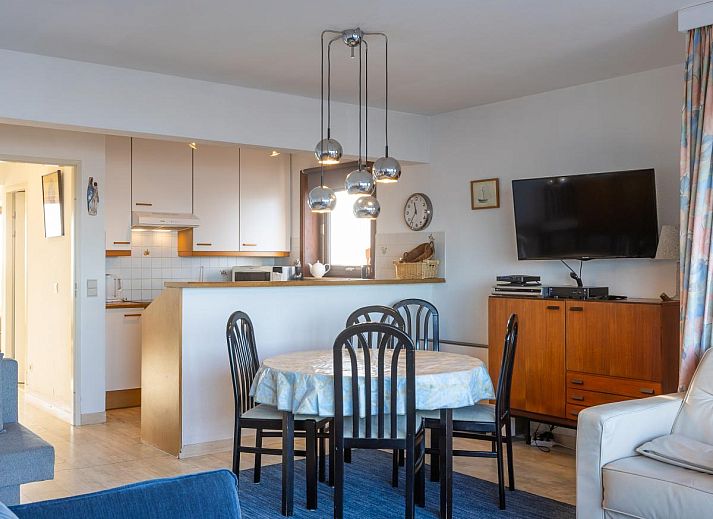 Geniessen Sie den Meerblick vom Balkon des Ferienhauses Dunekant - 0203 + park.6 in Middelkerke, Westflandern.