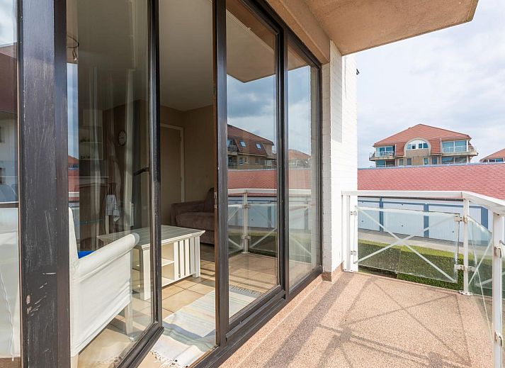 Geniessen Sie die Aussicht vom Balkon von Green Garden block 1 - 0105, einem Ferienhaus in Middelkerke, Westflandern, Belgien.