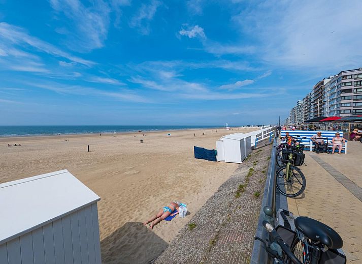 Bunte Giraffendekoration im Wohnzimmer des Ferienhauses Stella - 0701 in Middelkerke, Westflandern, Belgien.