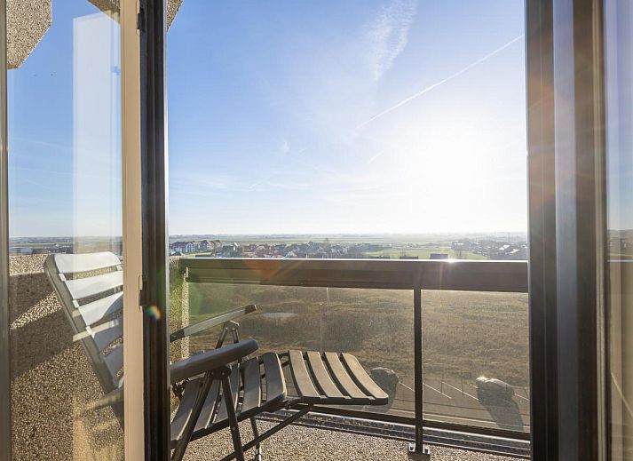 Geniessen Sie den atemberaubenden Meerblick vom Balkon des Ferienhauses Dunekant in Middelkerke, Westflandern, Belgien.