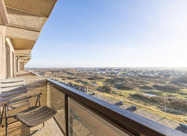 Geniessen Sie den atemberaubenden Meerblick vom Balkon des Ferienhauses Dunekant in Middelkerke, Westflandern, Belgien.