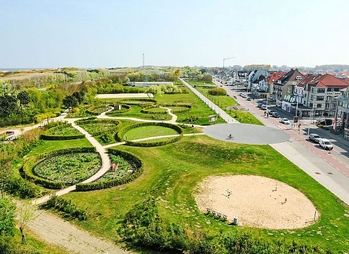 Geniessen Sie den Panoramablick vom Balkon des Apartment Studio 604 in Bredene, Westflandern, Belgien.