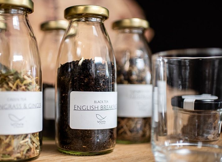 Stylish living room at WOWie&Germain in Oostduinkerke, with comfortable sofas and plenty of natural light.