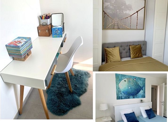 Gemuetliche Terrasse von Het Anker in Oostduinkerke mit Holzsitzen und bunten Blumen.