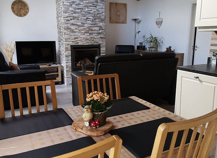 Willkommensschild im Fisherman's House Caroline, einem gemuetlichen Ferienhaus in Oostduinkerke, Westflandern.