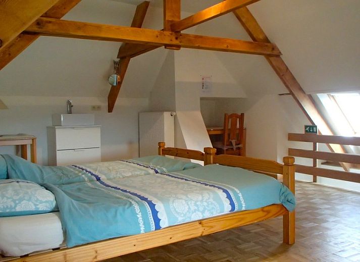 Uitzicht op groene velden rond Vakantiehuis De Rekelberg in Michelbeke, Oost-Vlaanderen