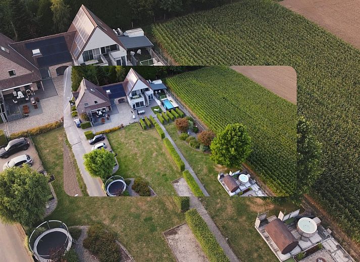 Geniet van het zwembad en het groene uitzicht bij de Vrijstaande woning in Geraardsbergen, vakantiehuis in Oost-Vlaanderen, Belgi.