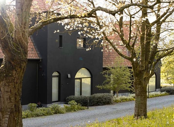 Moderne Einrichtung des Ferienhauses in Sint-Pieters-Leeuw, Flaemisch-Brabant, Belgien, mit stilvollem Dekor und viel Licht.