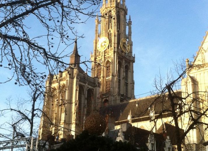 Attractive bedroom at Bed and Breakfast 't Zuid in Antwerp with comfortable double bed and elegant decorations.