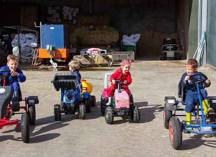 Gemuetliches Schlafzimmer mit Etagenbett in De Drieshoeve, Ferienhaus in Kasterlee, Antwerpen.