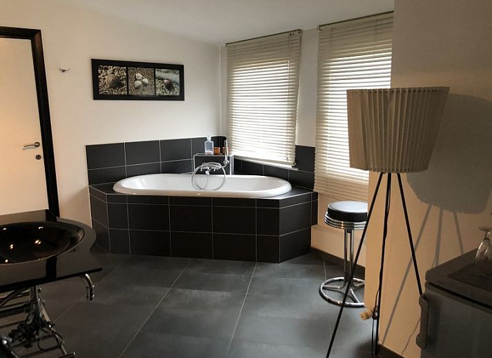 Stijlvolle woonkamer in Vakantievilla De Witte Merel, Paal, Beringen, Limburg.