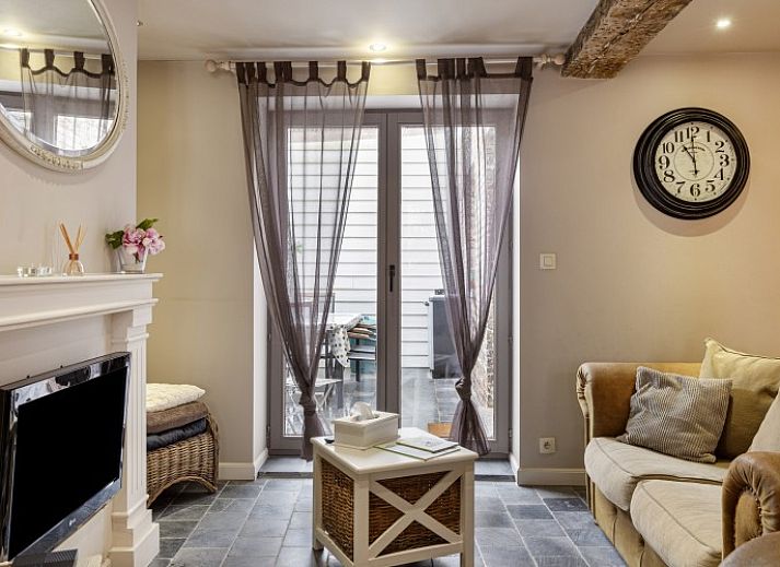 Vooraanzicht van Bibi Tongeren, een charmante vakantiewoning in Tongeren, Limburg met een uitnodigend exterieur.